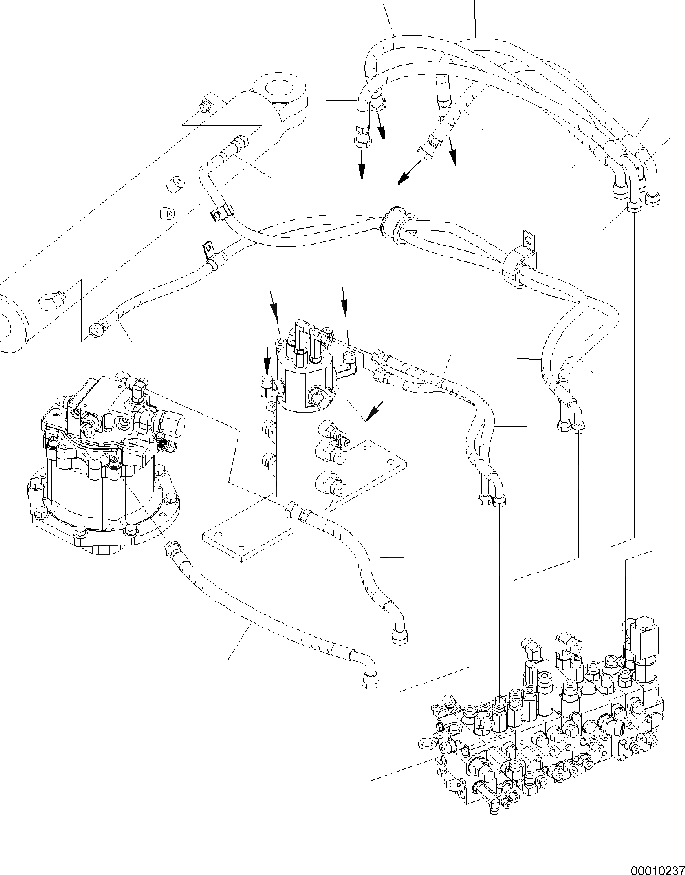 Схема запчастей Komatsu PC50MR-2 - ГИДРОЛИНИЯ (ЛИНИЯ АКТУАТОРА) (/) РАБОЧЕЕ ОБОРУДОВАНИЕ ГИДРАВЛИКА