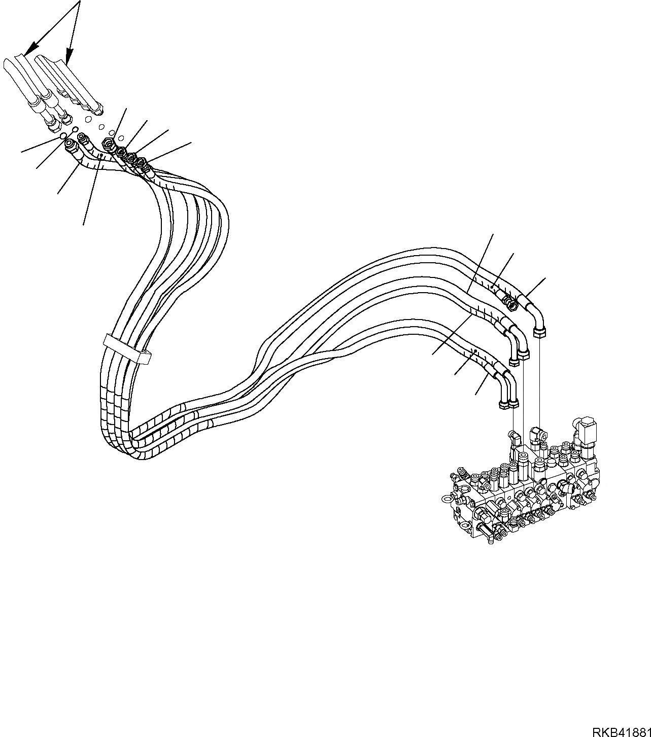 Схема запчастей Komatsu PC50MR-2 - ГИДРОЛИНИЯ (ЛИНИЯ АКТУАТОРА) (/) РАБОЧЕЕ ОБОРУДОВАНИЕ ГИДРАВЛИКА
