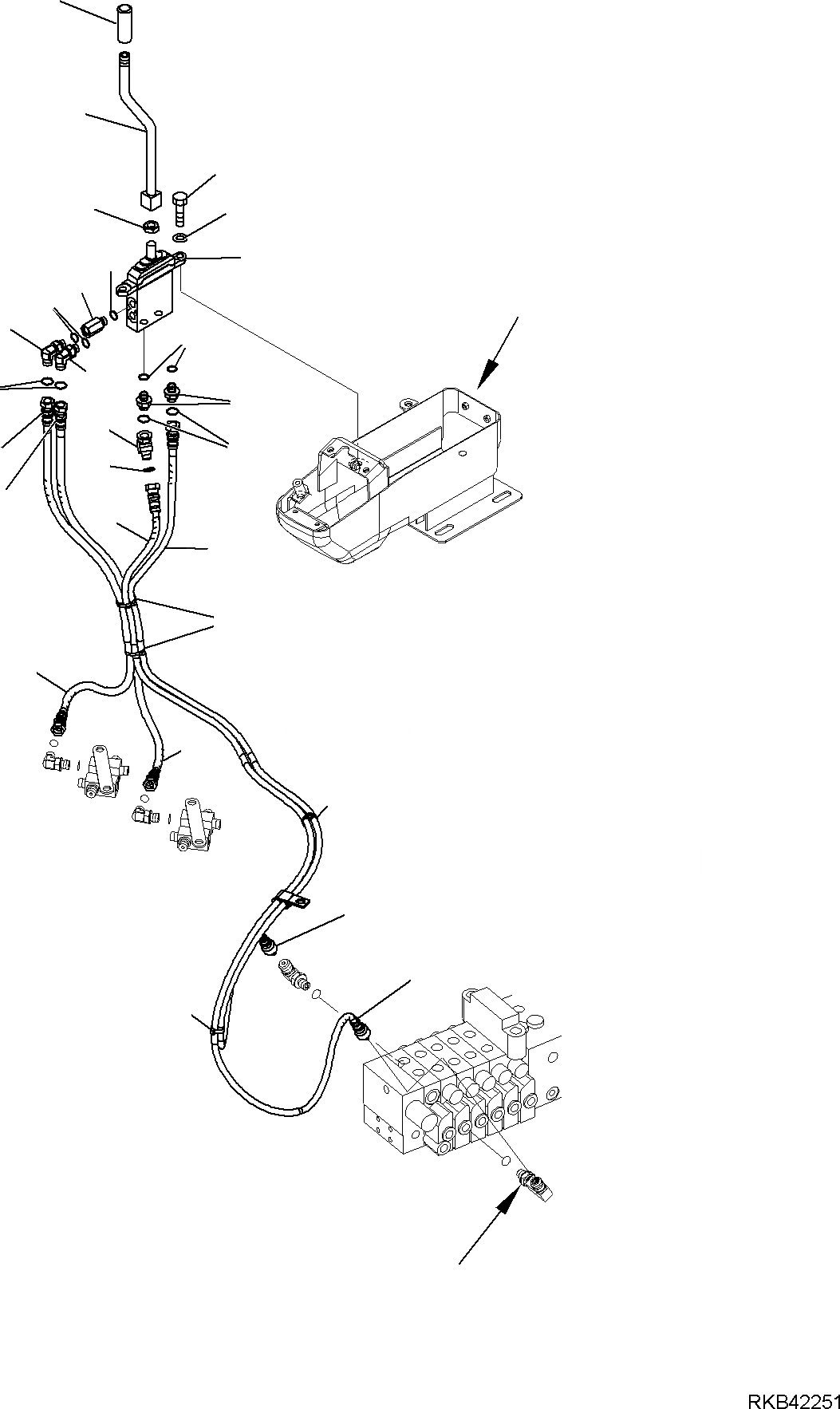 Схема запчастей Komatsu PC50MR-2 - ГИДРОЛИНИЯ (ОТВАЛ ЛИНИЯ) (ВЕРХН.) (НАВЕС) РАБОЧЕЕ ОБОРУДОВАНИЕ ГИДРАВЛИКА