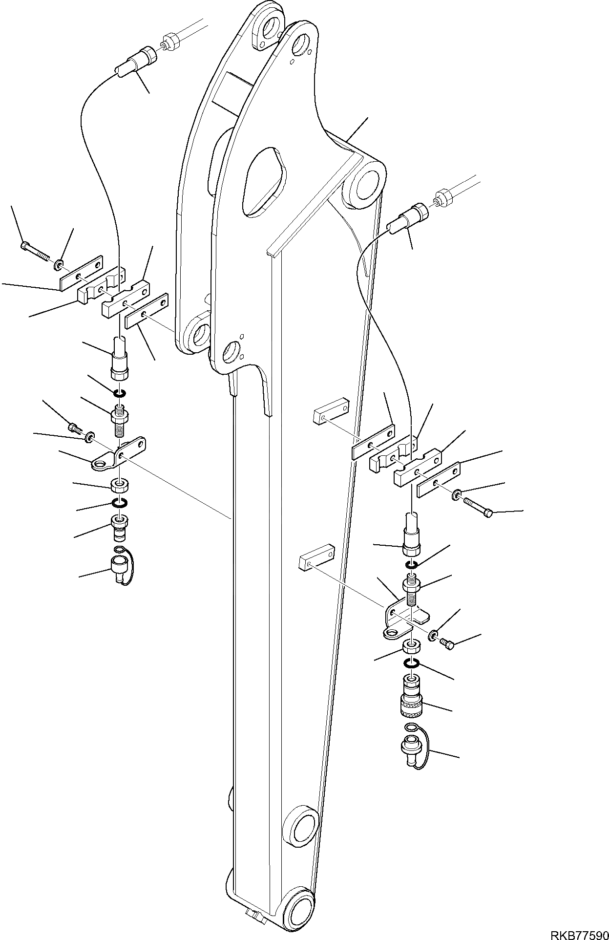 Схема запчастей Komatsu PC50MR-2 - ГИДРОЛИНИЯ (НАВЕСНОЕ ОБОРУД-Е) (/) (СОЕДИНЕНИЕ NEAR ПАЛЕЦ КОВША) РАБОЧЕЕ ОБОРУДОВАНИЕ ГИДРАВЛИКА