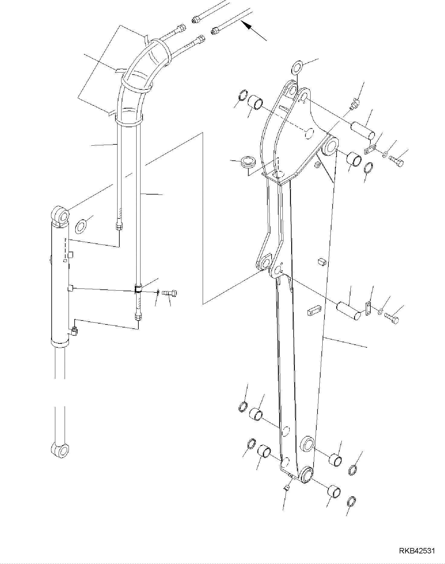 Схема запчастей Komatsu PC50MR-2 - УДЛИНН. РУКОЯТЬ (/) РАБОЧЕЕ ОБОРУДОВАНИЕ