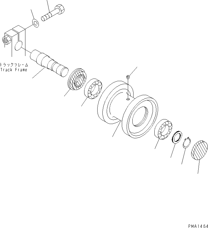 Схема запчастей Komatsu PC50UD-2 - ПОДДЕРЖИВАЮЩИЙ КАТОК (РЕЗИН. SHOE)(№8-79) ХОДОВАЯ