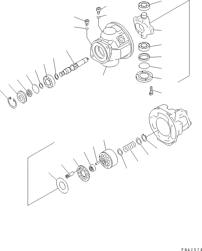 Схема запчастей Komatsu PC50UD-2 - ОСНОВН. НАСОС (/)(№8-79) ОСНОВН. КОМПОНЕНТЫ И РЕМКОМПЛЕКТЫ