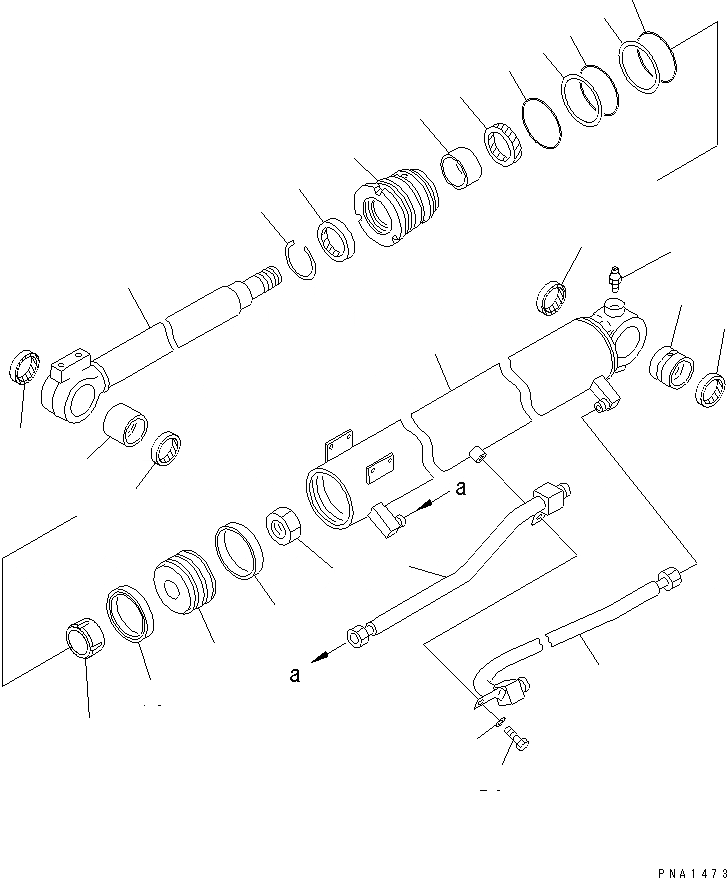 Схема запчастей Komatsu PC50UD-2 - ЦИЛИНДР СТРЕЛЫ(ВНУТР. ЧАСТИ) ОСНОВН. КОМПОНЕНТЫ И РЕМКОМПЛЕКТЫ