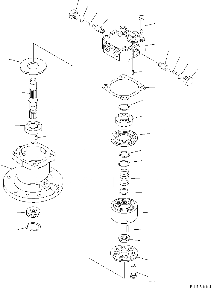 Схема запчастей Komatsu PC50UD-2 - МОТОР ПОВОРОТА (/)(№8-79) ОСНОВН. КОМПОНЕНТЫ И РЕМКОМПЛЕКТЫ