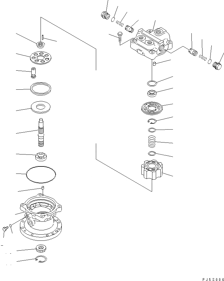 Схема запчастей Komatsu PC50UD-2 - МОТОР ПОВОРОТА (/)(№7-799) ОСНОВН. КОМПОНЕНТЫ И РЕМКОМПЛЕКТЫ