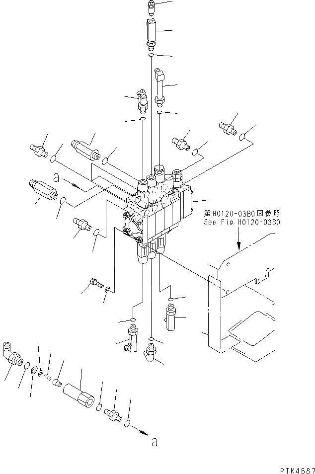 Схема запчастей Komatsu PC50UU-2 - ОСНОВН. КЛАПАН (КРЕПЛЕНИЕ И ПАТРУБОК) (ДЛЯ КЛАПАН ЛЕВ.) (EC СПЕЦ-Я.)(№8-) ГИДРАВЛИКА