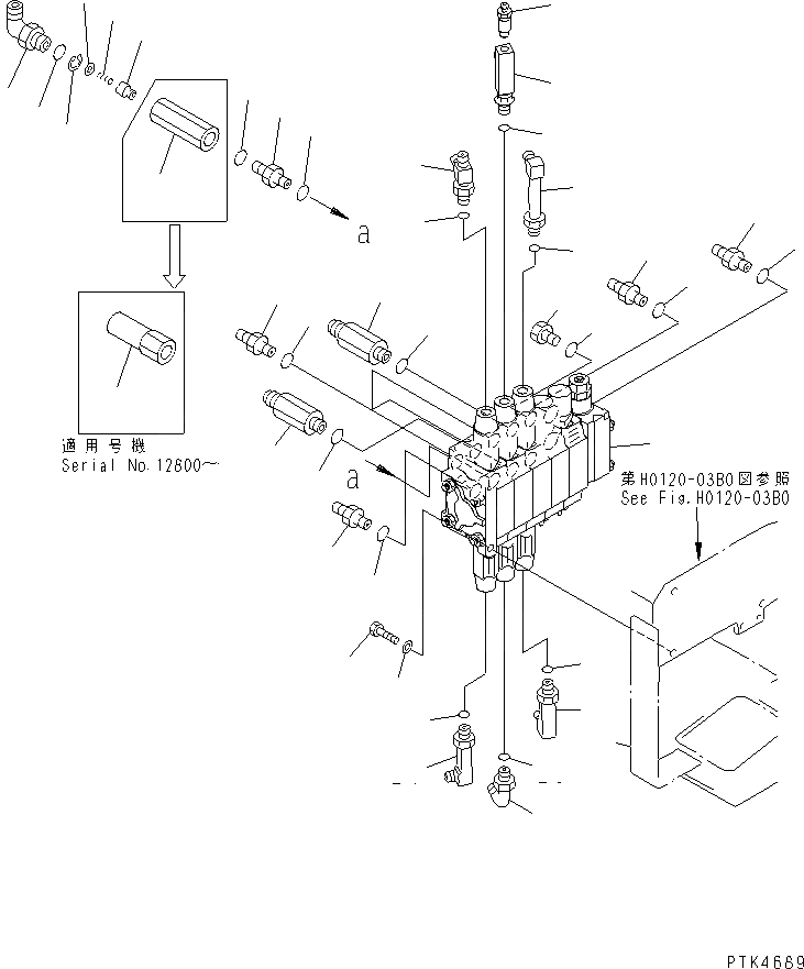 Схема запчастей Komatsu PC50UU-2 - ОСНОВН. КЛАПАН (КРЕПЛЕНИЕ И ПАТРУБОК) (ДЛЯ КЛАПАН ЛЕВ.) (TERESCOPIC РУКОЯТЬ  И НАВЕСН. ОБОРУД) (EC СПЕЦ-Я.)(№8-) ГИДРАВЛИКА