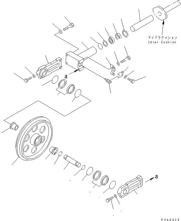 Схема запчастей Komatsu PC50UU-2 - ПЕРЕДН. ЛЕНИВЕЦ(№7-799) ХОДОВАЯ