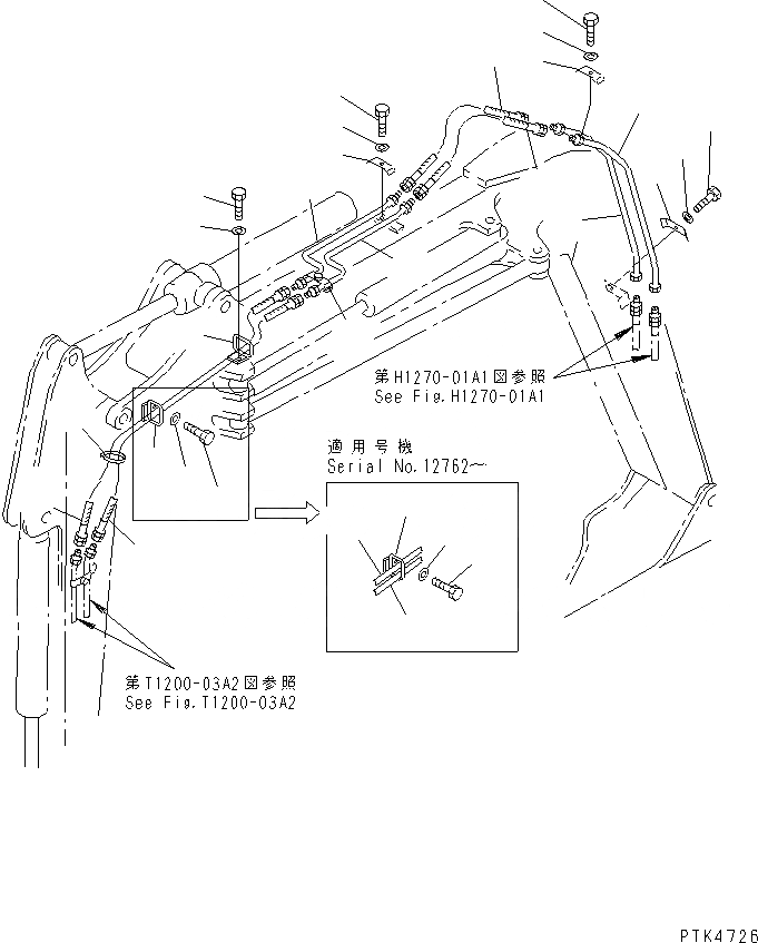 Схема запчастей Komatsu PC50UU-2 - BOM (НАВЕСН. ОБОРУД ТРУБЫ) (НАВЕСН. ОБОРУД.) РАБОЧЕЕ ОБОРУДОВАНИЕ