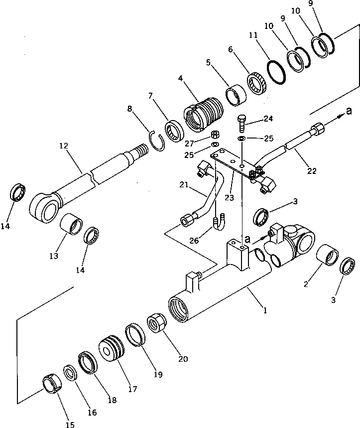 Схема запчастей Komatsu PC50UU-1 - ЦИЛИНДР РУКОЯТИ РАБОЧЕЕ ОБОРУДОВАНИЕ