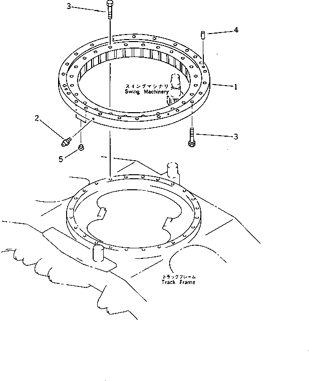 Схема запчастей Komatsu PC50UU-1 - ПОВОРОТН. КРУГ ПОВОРОТН. СИСТЕМА