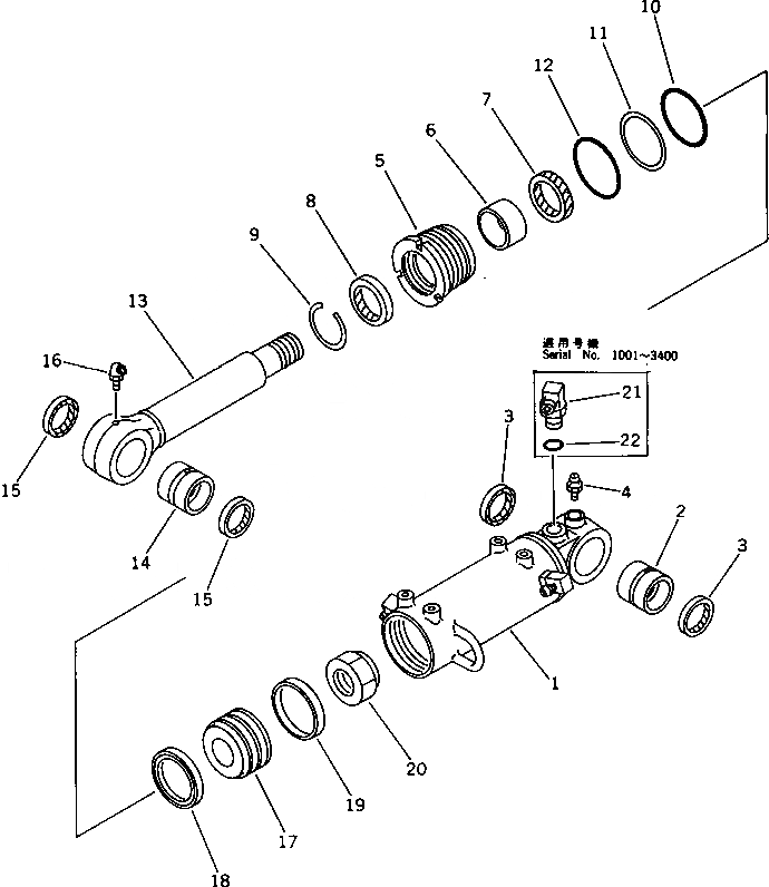 Схема запчастей Komatsu PC50UU-1 - ЦИЛИНДР ОТВАЛА РАБОЧЕЕ ОБОРУДОВАНИЕ