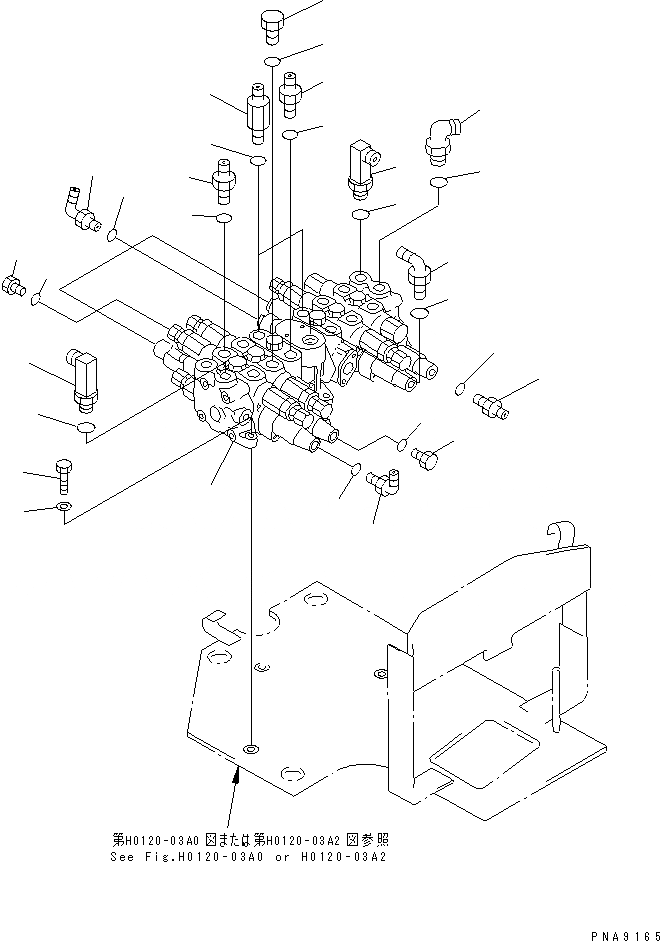 Схема запчастей Komatsu PC50UU-2 - ОСНОВН. КЛАПАН (КРЕПЛЕНИЕ И ПАТРУБОК) (ДЛЯ КЛАПАН ПРАВ.) (MONO СТРЕЛА)(№7-89) ГИДРАВЛИКА