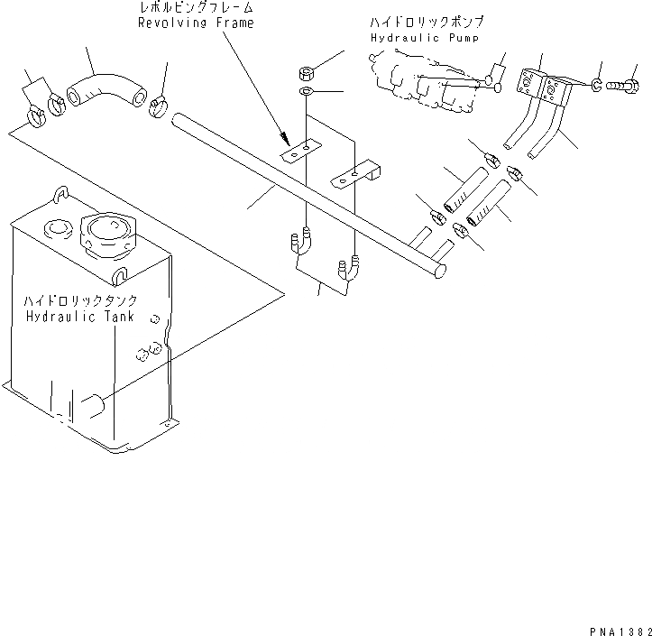 Схема запчастей Komatsu PC50UU-2 - ВСАСЫВ. ЛИНИЯ(№8-77) ГИДРАВЛИКА