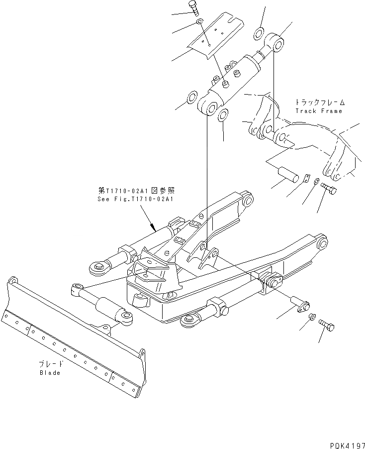 Схема запчастей Komatsu PC50UU-2 - ЦИЛИНДР ОТВАЛА (НАКЛОНЯЕМ. МЕХАНИЧ. ANGLE) РАБОЧЕЕ ОБОРУДОВАНИЕ