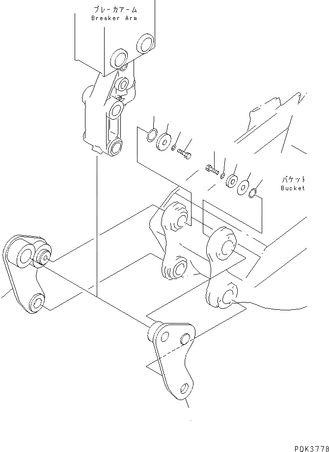 Схема запчастей Komatsu PC50UU-2 - АДАПТЕР (ДЛЯ МОЛОТА РУКОЯТЬ)(№-) РАБОЧЕЕ ОБОРУДОВАНИЕ