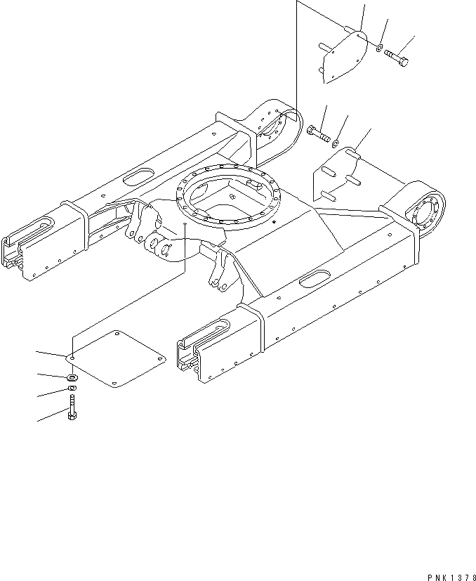 Схема запчастей Komatsu PC50UU-2 - КРЫШКИ (ДЛЯ TBG И EC СПЕЦ-Я.)(№97-88) ХОДОВАЯ