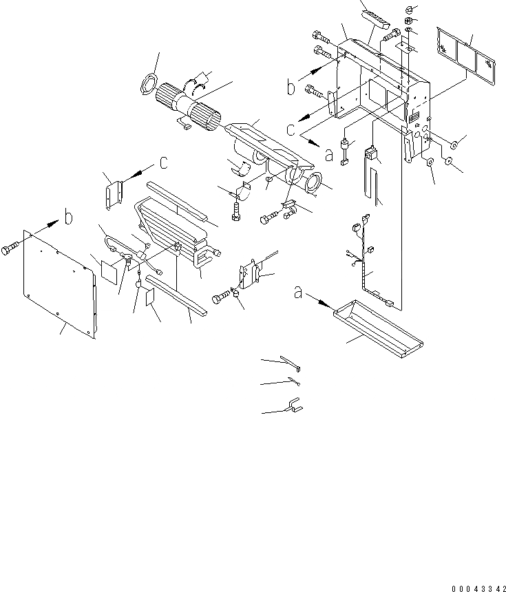 Схема запчастей Komatsu PC50UU-2 - ОХЛАДИТЕЛЬ БЛОК(№87-) ОСНОВН. КОМПОНЕНТЫ И РЕМКОМПЛЕКТЫ