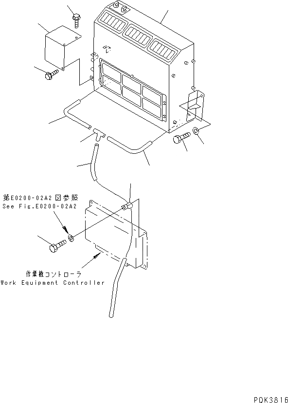 Схема запчастей Komatsu PC50UUM-2 - CAR ОХЛАДИТЕЛЬ (ТРУБЫ И КРЕПЛЕНИЕ) КАБИНА ОПЕРАТОРА И СИСТЕМА УПРАВЛЕНИЯ