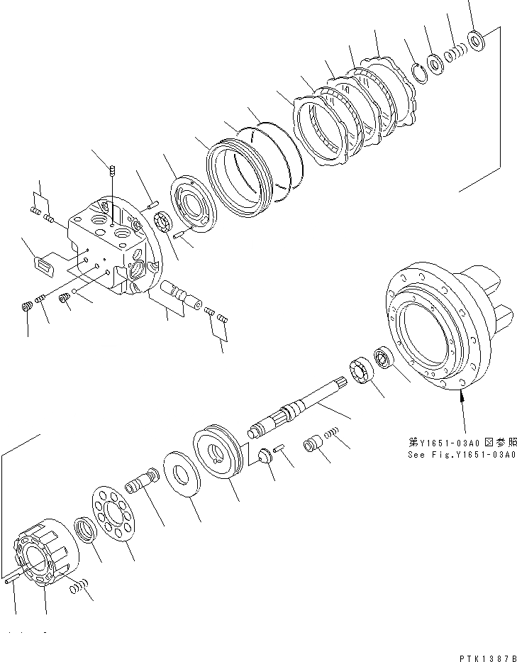 Схема запчастей Komatsu PC50UUM-2 - КОНЕЧНАЯ ПЕРЕДАЧА (МОТОР ХОДА /) (ГИДРАВЛ МОТОР) ОСНОВН. КОМПОНЕНТЫ И РЕМКОМПЛЕКТЫ