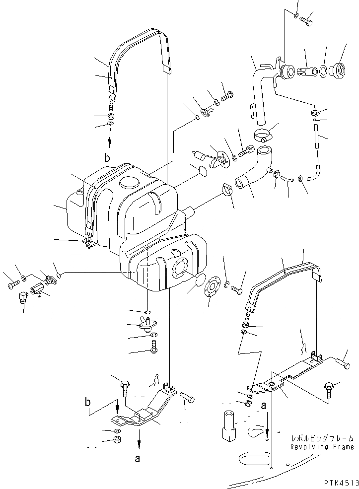 Схема запчастей Komatsu PC58SF-1 - ТОПЛИВН. БАК. (БАК) ТОПЛИВН. БАК. AND КОМПОНЕНТЫ
