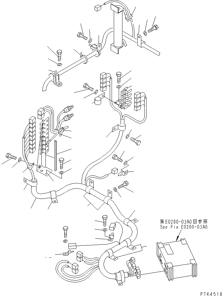 Схема запчастей Komatsu PC58SF-1 - ЭЛЕКТР. (ОСНОВН. Э/ПРОВОДКА) (НАВЕС И КАБИНА) (/)(№-8) ЭЛЕКТРИКА