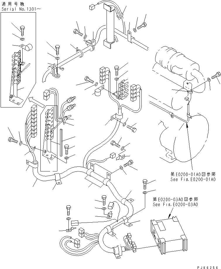 Схема запчастей Komatsu PC58SF-1 - ЭЛЕКТР. (ОСНОВН. Э/ПРОВОДКА) (НАВЕС И КАБИНА) (/)(№9-) ЭЛЕКТРИКА