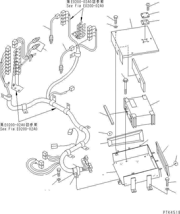 Схема запчастей Komatsu PC58SF-1 - ЭЛЕКТР. (ОСНОВН. Э/ПРОВОДКА) (НАВЕС И КАБИНА) (/)(№-7) ЭЛЕКТРИКА