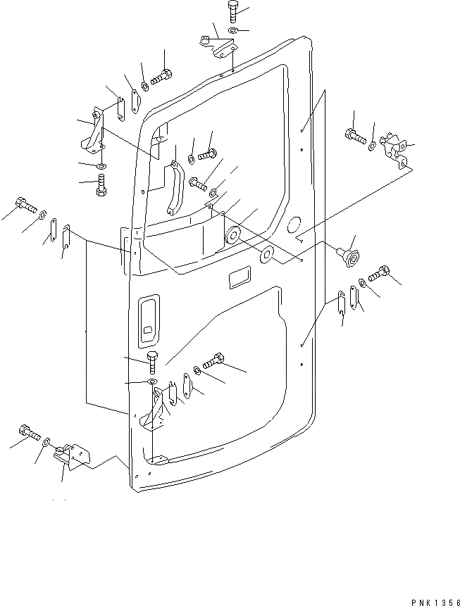 Схема запчастей Komatsu PC58SF-1 - КАБИНА (ДВЕРЬ /) КАБИНА ОПЕРАТОРА И СИСТЕМА УПРАВЛЕНИЯ