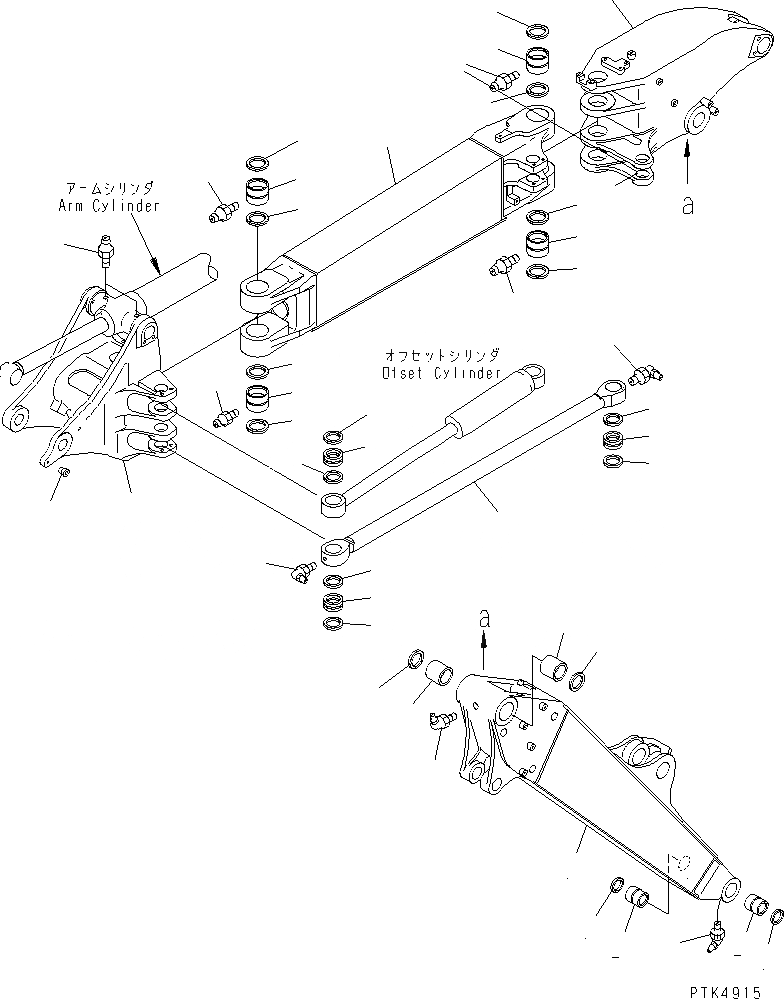 Схема запчастей Komatsu PC58SF-1 - СТРЕЛА (1¤ 2-Я СТРЕЛА¤ 3 КОРПУС И SUB СОЕДИНИТЕЛЬН. ЗВЕНО) РАБОЧЕЕ ОБОРУДОВАНИЕ