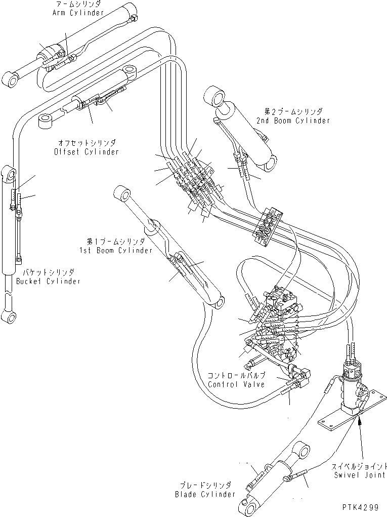 Схема запчастей Komatsu PC58SF-1 - ШЛАНГИ РАБОЧ. ОБОРУД-Я КАТАЛОГИ ЗЧ