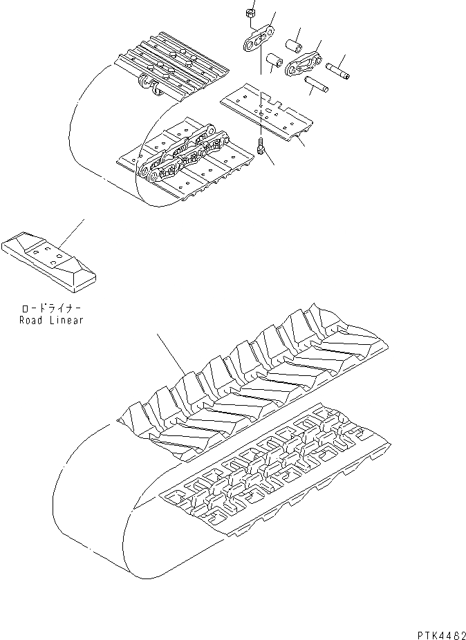 Схема запчастей Komatsu PC58SF-1 - ГУСЕНИЦЫ КАТАЛОГИ ЗЧ