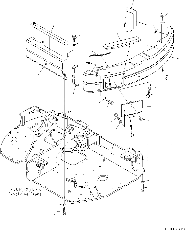 Схема запчастей Komatsu PC58UU-3 - ЛЕВ. КРЫШКА(ДЛЯ НАВЕСА) ЧАСТИ КОРПУСА