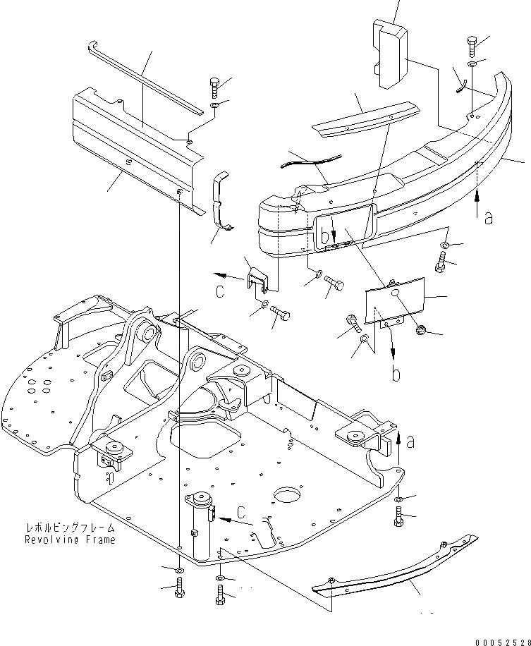Схема запчастей Komatsu PC58UU-3 - ЛЕВ. КРЫШКА(ДЛЯ КАБИНЫ) ЧАСТИ КОРПУСА