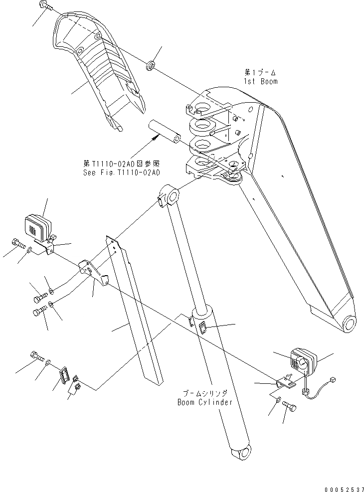 Схема запчастей Komatsu PC58UU-3 - СТРЕЛА (РАБОЧ. ОСВЕЩЕНИЕ И COVER) (СЕВ. АМЕРИКА СПЕЦ-Я.) РАБОЧЕЕ ОБОРУДОВАНИЕ