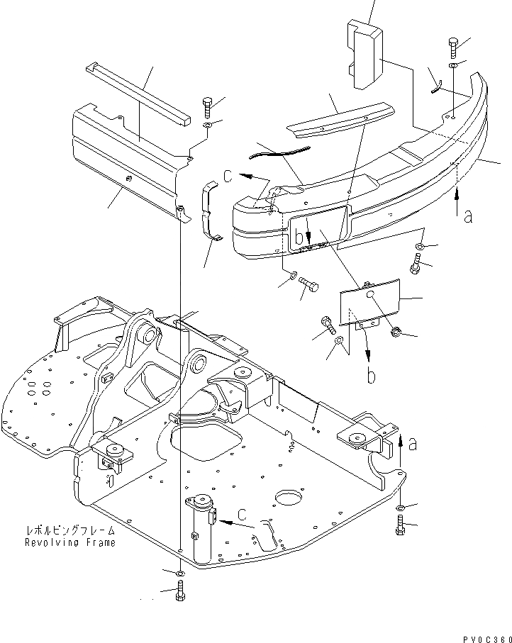 Схема запчастей Komatsu PC58UU-3 - ЛЕВ. КРЫШКА(ДЛЯ НАВЕСА) ЧАСТИ КОРПУСА