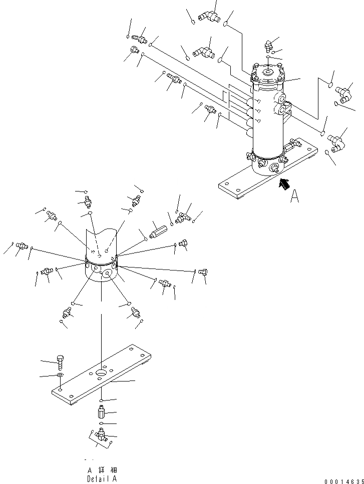 Схема запчастей Komatsu PC58UU-3 - ПОВОРОТНОЕ СОЕДИНЕНИЕ И КОМПОНЕНТЫ (ДЛЯ НАКЛОНЯЕМ. MECHA ОТВАЛ С ИЗМ. УГЛОМ ПОВОРОТА)(№88-) ПОВОРОТН. КРУГ И КОМПОНЕНТЫ