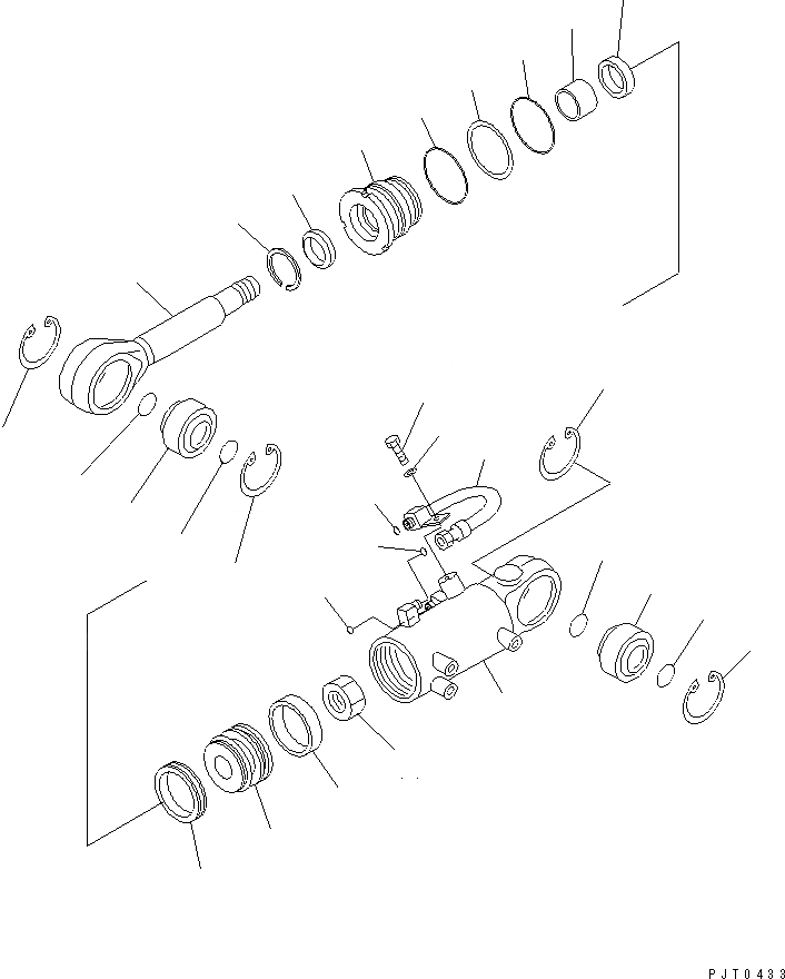 Схема запчастей Komatsu PC58UU-3 - ЦИЛИНДР ПЕРЕКОСА (ВНУТР. ЧАСТИ)(№88-) ОСНОВН. КОМПОНЕНТЫ И РЕМКОМПЛЕКТЫ