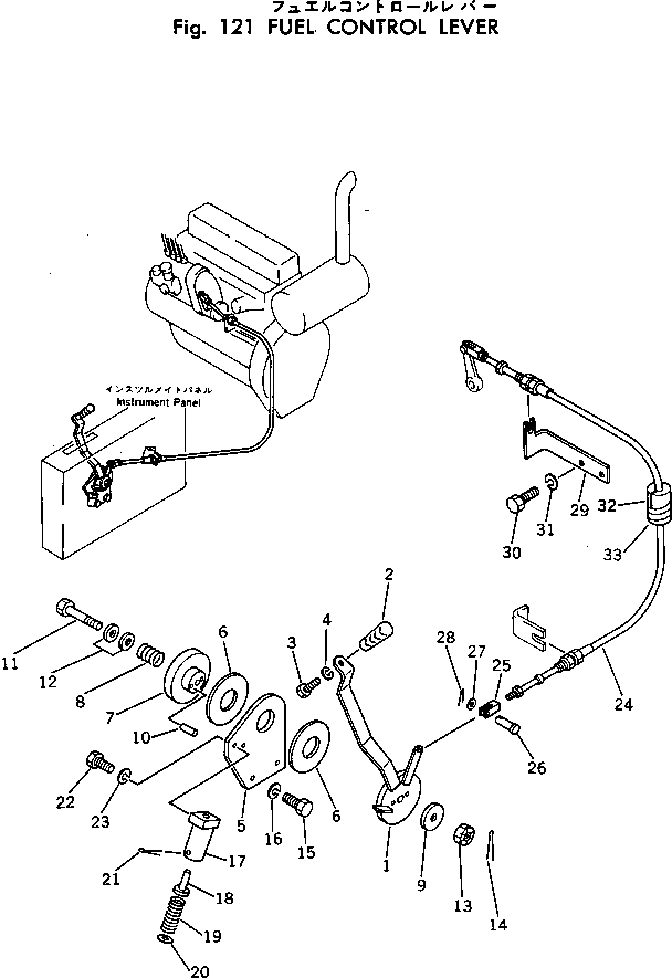 Схема запчастей Komatsu PC60-2 - РЫЧАГ УПРАВЛ-Я ПОДАЧЕЙ ТОПЛИВА КОМПОНЕНТЫ ДВИГАТЕЛЯ И ЭЛЕКТРИКА