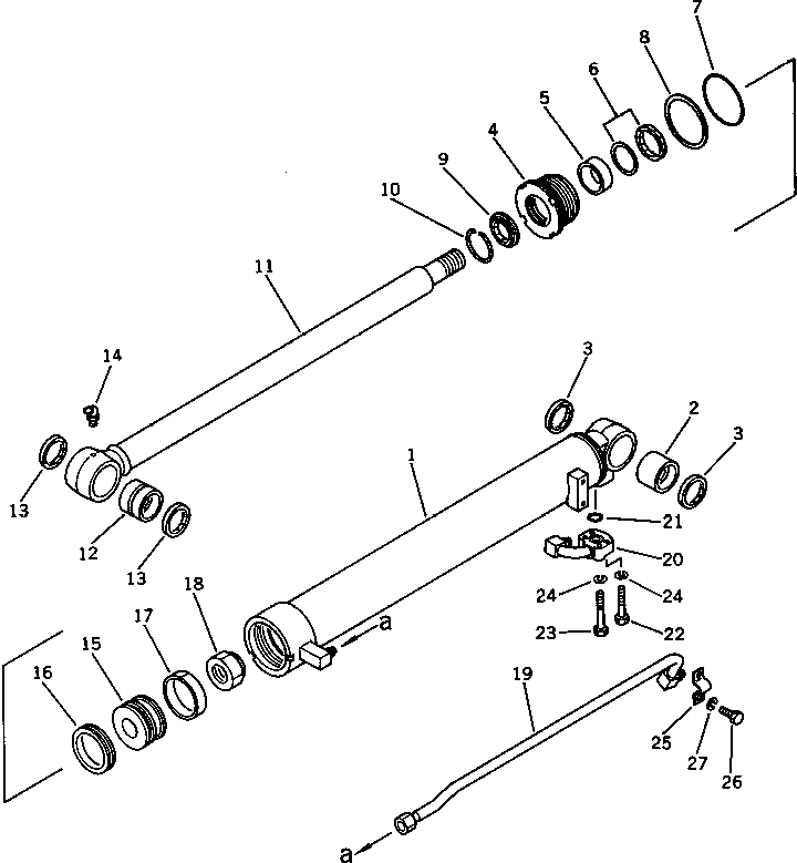 Схема запчастей Komatsu PC60-3 - ЦИЛИНДР РУКОЯТИ УПРАВЛ-Е РАБОЧИМ ОБОРУДОВАНИЕМ