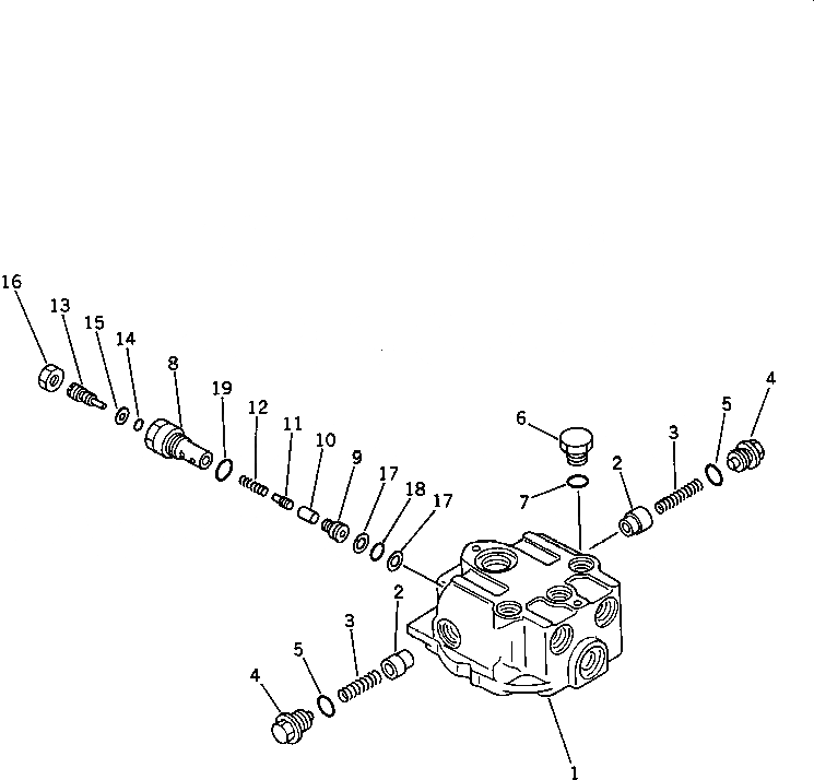 Схема запчастей Komatsu PC60-3 - МЕХАНИЗМ ПОВОРОТА ПОВОРОТН. И СИСТЕМА УПРАВЛЕНИЯ