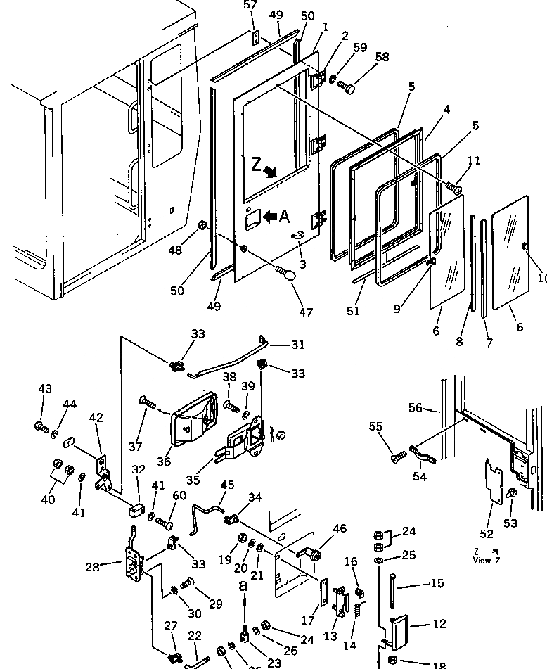 Схема запчастей Komatsu PC60-3 - УПРАВЛЯЮЩ. КЛАПАН¤ ЛЕВ. (/) УПРАВЛ-Е РАБОЧИМ ОБОРУДОВАНИЕМ