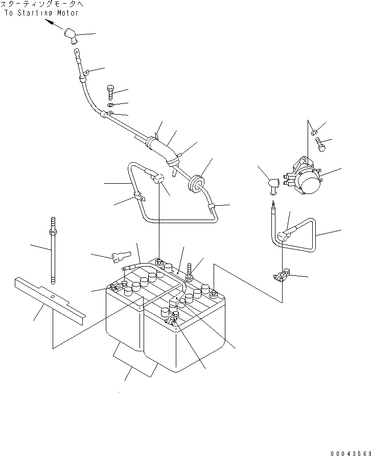 Схема запчастей Komatsu PC60-5 - АККУМУЛЯТОР И РЕЛЕ КОМПОНЕНТЫ ДВИГАТЕЛЯ И ЭЛЕКТРИКА