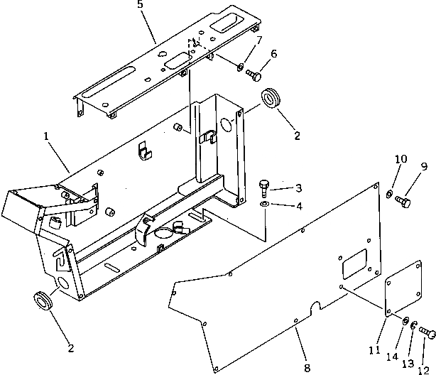 Схема запчастей Komatsu PC60-5 - ПАНЕЛЬ ПРИБОРОВ (/) (РАДИО-LESS) (БЕЗ ПОВОРОТН. МЕХАНИЧ.  ТОРМОЗ.) (КРОМЕ ЯПОН.) КОМПОНЕНТЫ ДВИГАТЕЛЯ И ЭЛЕКТРИКА