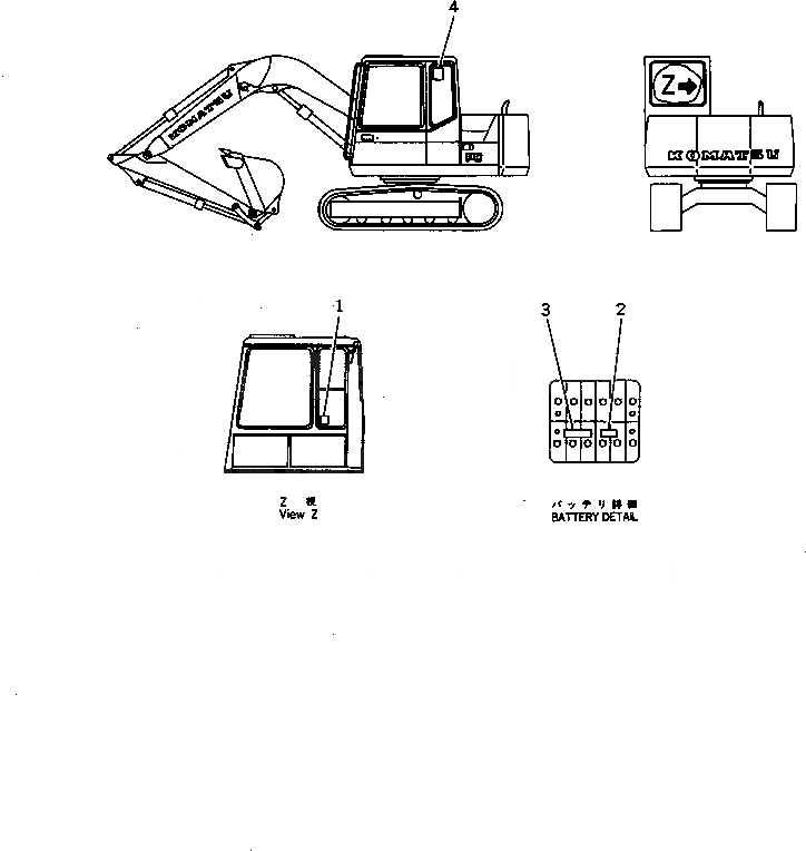 Схема запчастей Komatsu PC60-6C - МАРКИРОВКА (ДЛЯ США СПЕЦ-Я.) МАРКИРОВКА¤ ИНСТРУМЕНТ И РЕМКОМПЛЕКТЫ