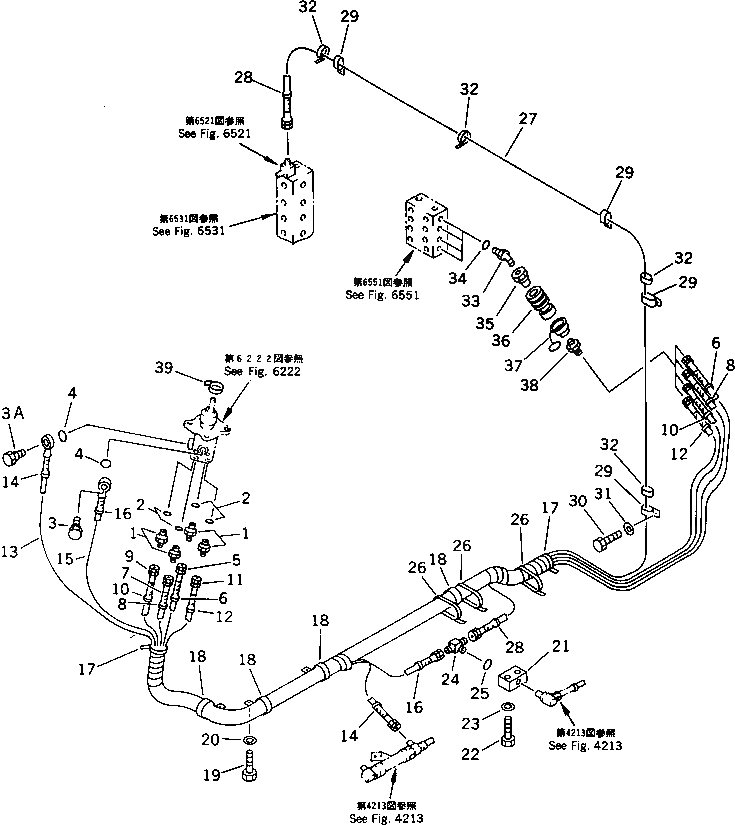 Схема запчастей Komatsu PC60-6 - ГИДРОЛИНИЯ (БЫСТРОСЪЕМН. МЕХ-М PATTERN ЛИНИЯ) (ПРАВ.)       (ДЛЯ УДЛИНН. РЫЧАГ УПРАВЛ-Е) СИСТЕМА УПРАВЛЕНИЯ И ОСНОВНАЯ РАМА