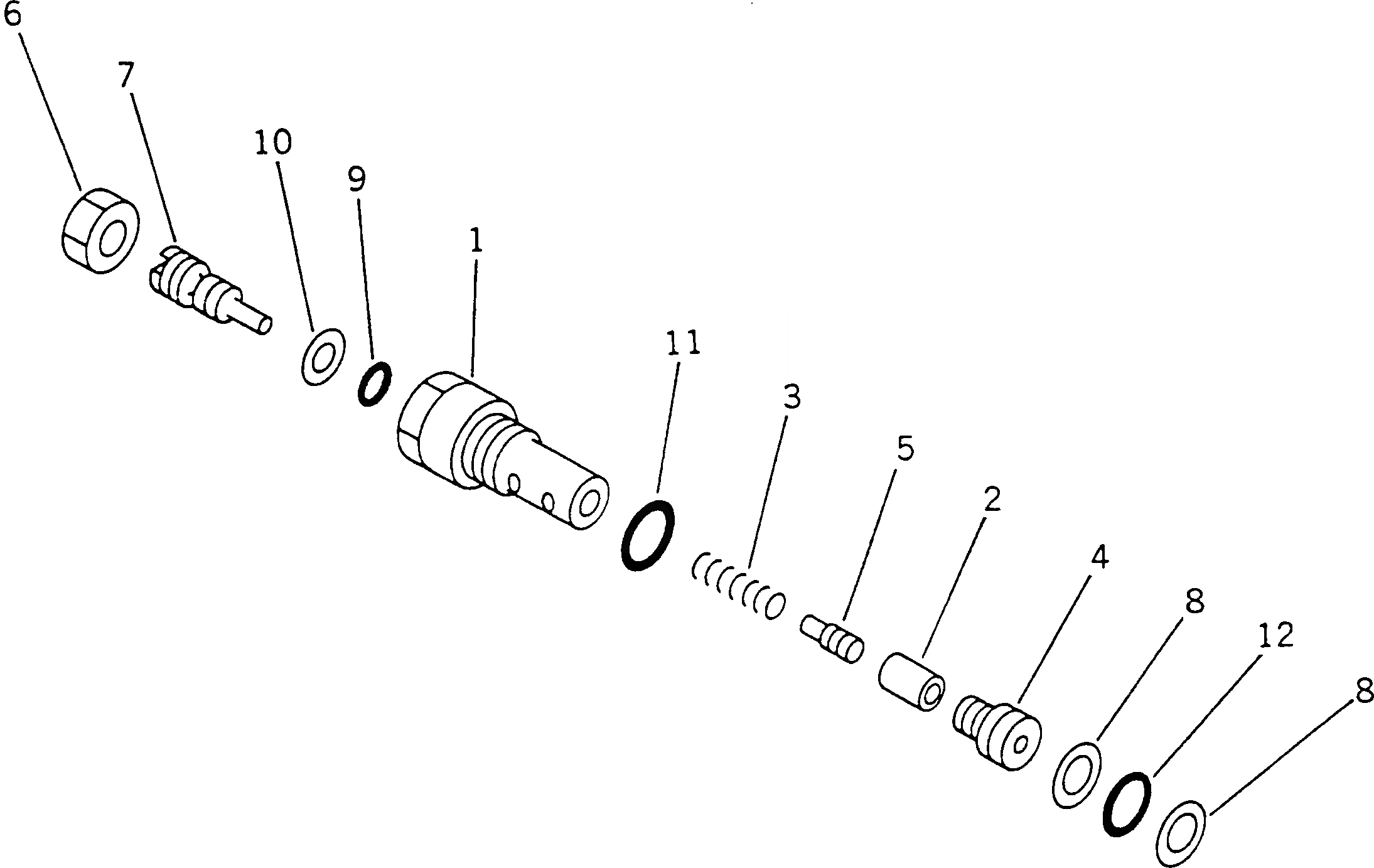 Схема запчастей Komatsu PC60-6S - МОТОР ПОВОРОТА (/) УПРАВЛ-Е РАБОЧИМ ОБОРУДОВАНИЕМ
