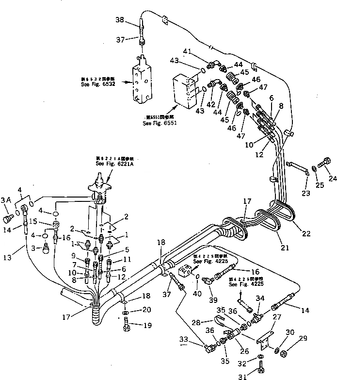 Схема запчастей Komatsu PC60-6Z - ГИДРОЛИНИЯ (РАБОЧЕЕ ОБОРУДОВАНИЕ УПРАВЛ-Е) (ЛЕВ.)(№-) СИСТЕМА УПРАВЛЕНИЯ И ОСНОВНАЯ РАМА