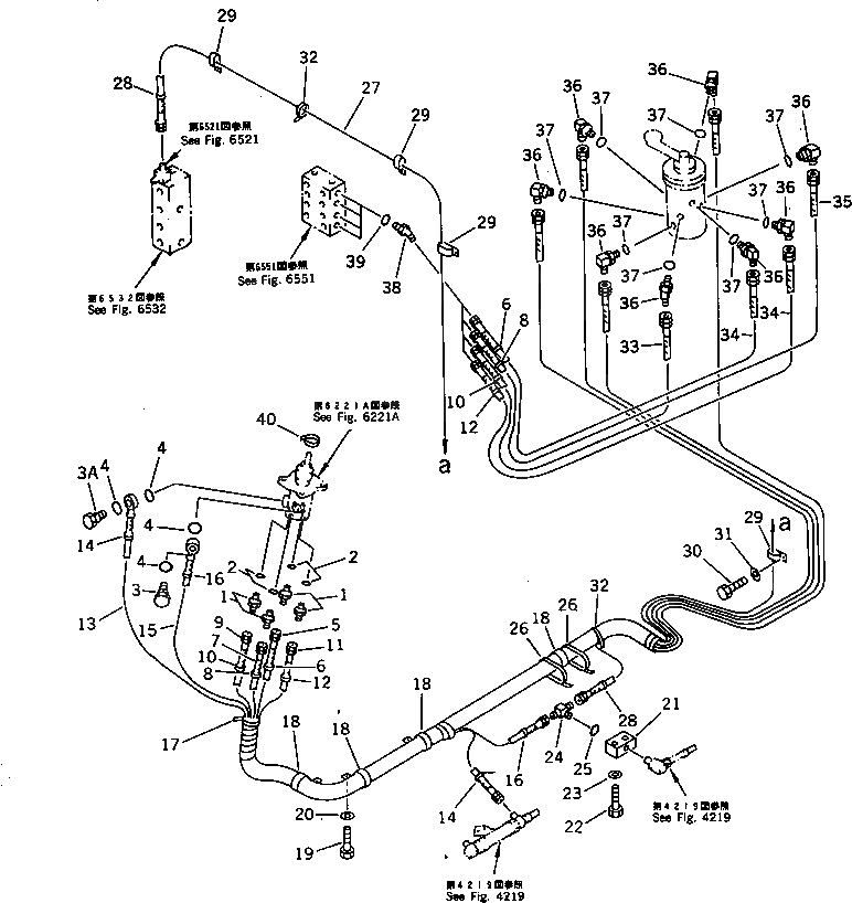 Схема запчастей Komatsu PC60-6Z - ГИДРОЛИНИЯ (MULTI PATTERN SHIFT ЛИНИЯ) (ПРАВ.)(№-) СИСТЕМА УПРАВЛЕНИЯ И ОСНОВНАЯ РАМА